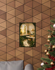 Neo Deco Golden Tropical Kitchen Poster