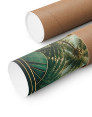 Neo Deco Palm Bubble Sky Poster