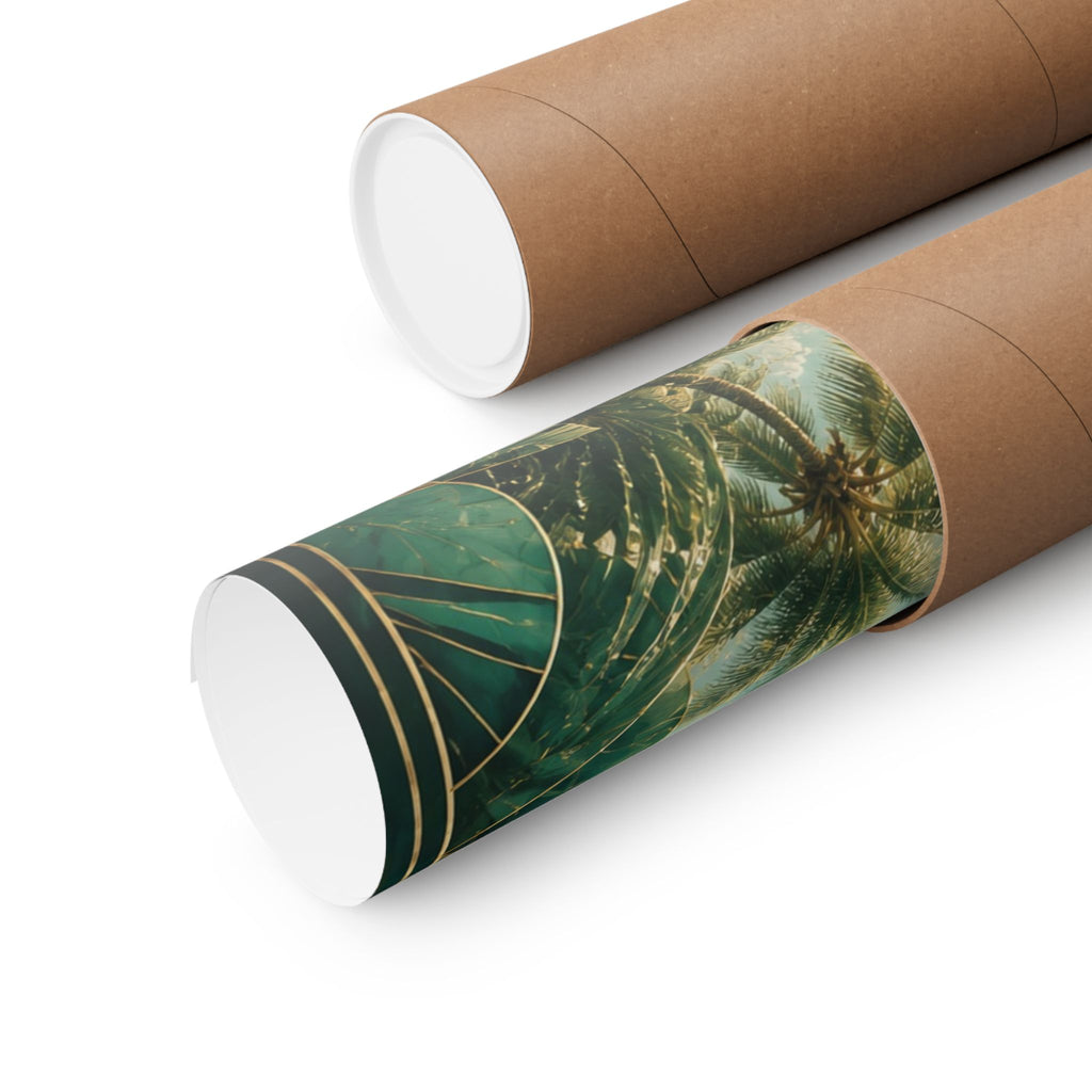 Neo Deco Palm Bubble Sky Poster