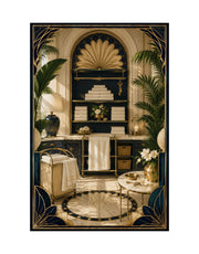Neo Deco Hotel Laundry Shelf Poster