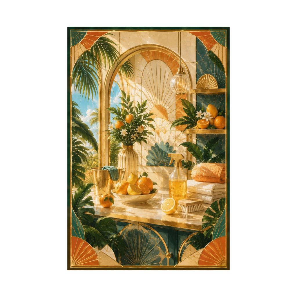 Neo Deco Citrus Cleaning Ritual Poster