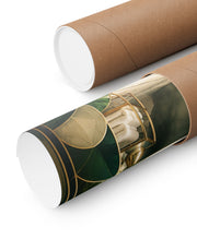 Neo Deco Tropical Bathroom Poster