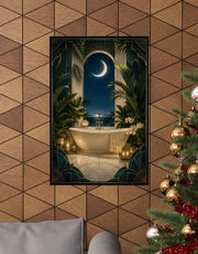 Neo Deco Moonlit Bath Poster