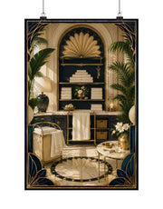 Neo Deco Hotel Laundry Shelf Poster