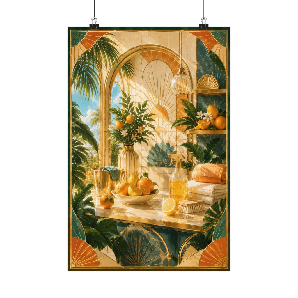 Neo Deco Citrus Cleaning Ritual Poster