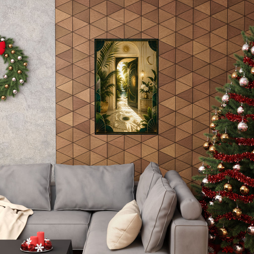 Neo Deco Lucky Tropical Entryway Poster