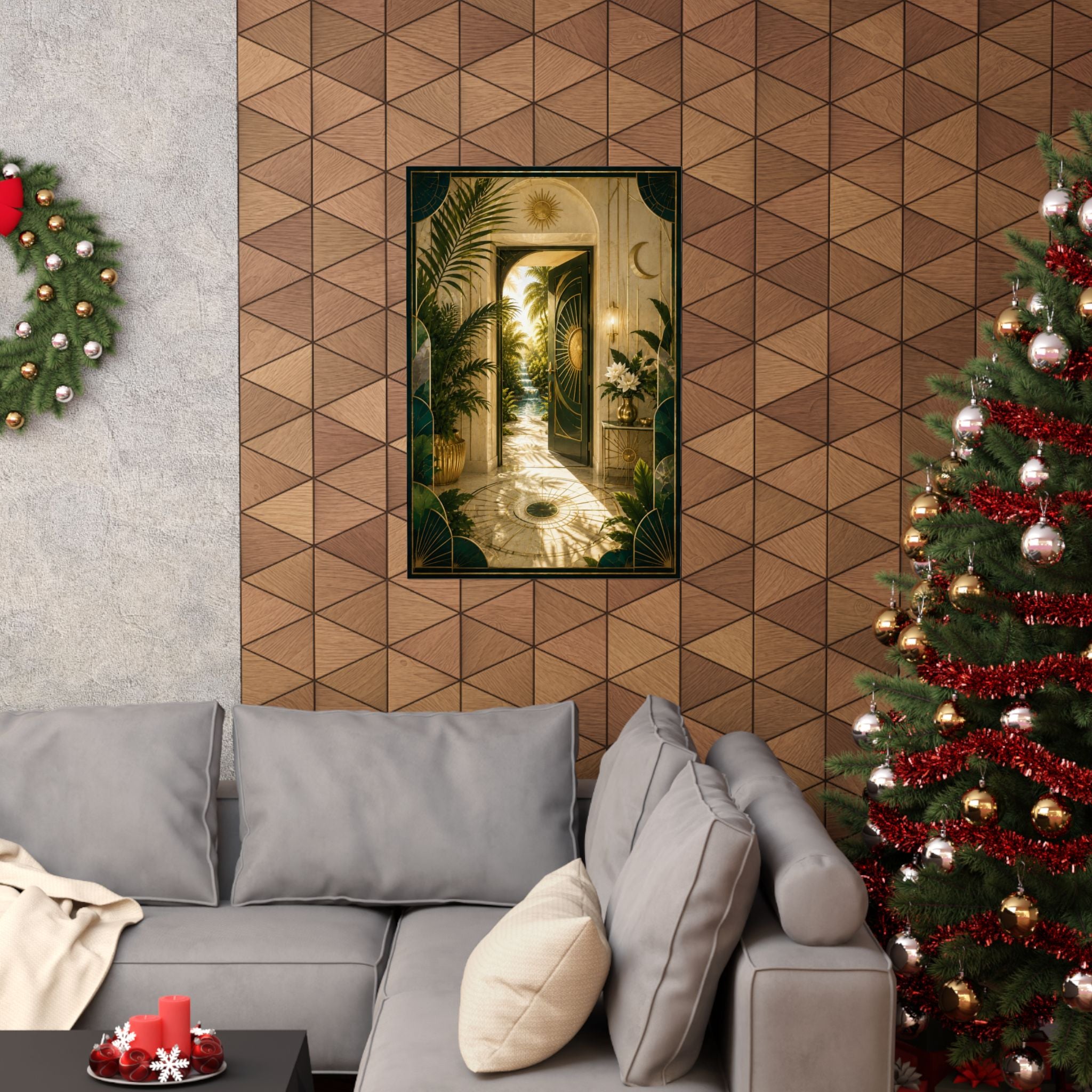 Neo Deco Lucky Tropical Entryway Poster
