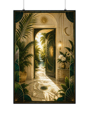 Neo Deco Lucky Tropical Entryway Poster