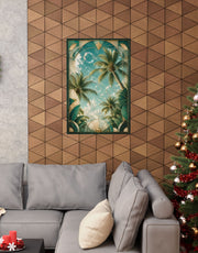 Neo Deco Palm Bubble Sky Poster