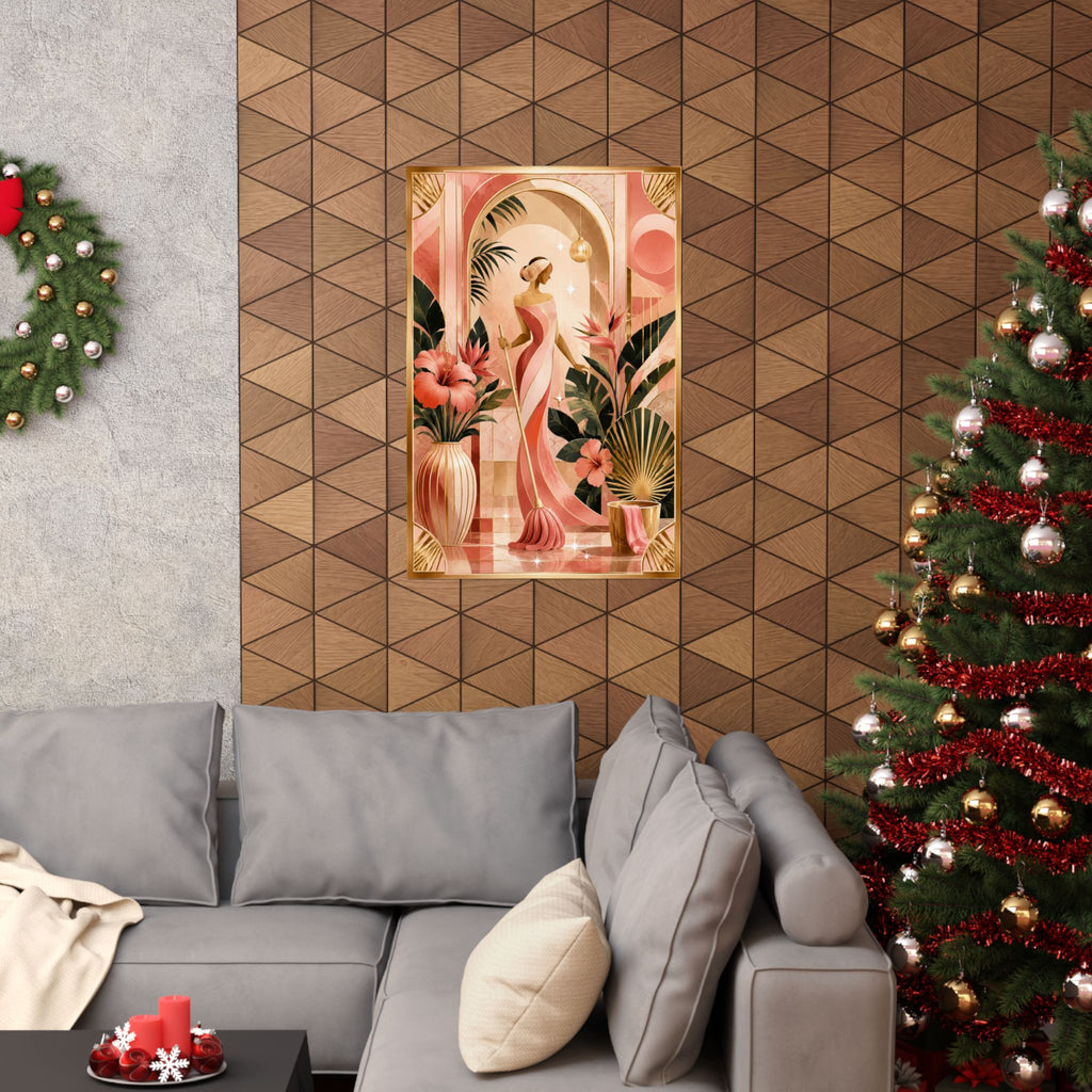 Neo Deco Blush Cleaning Muse Poster