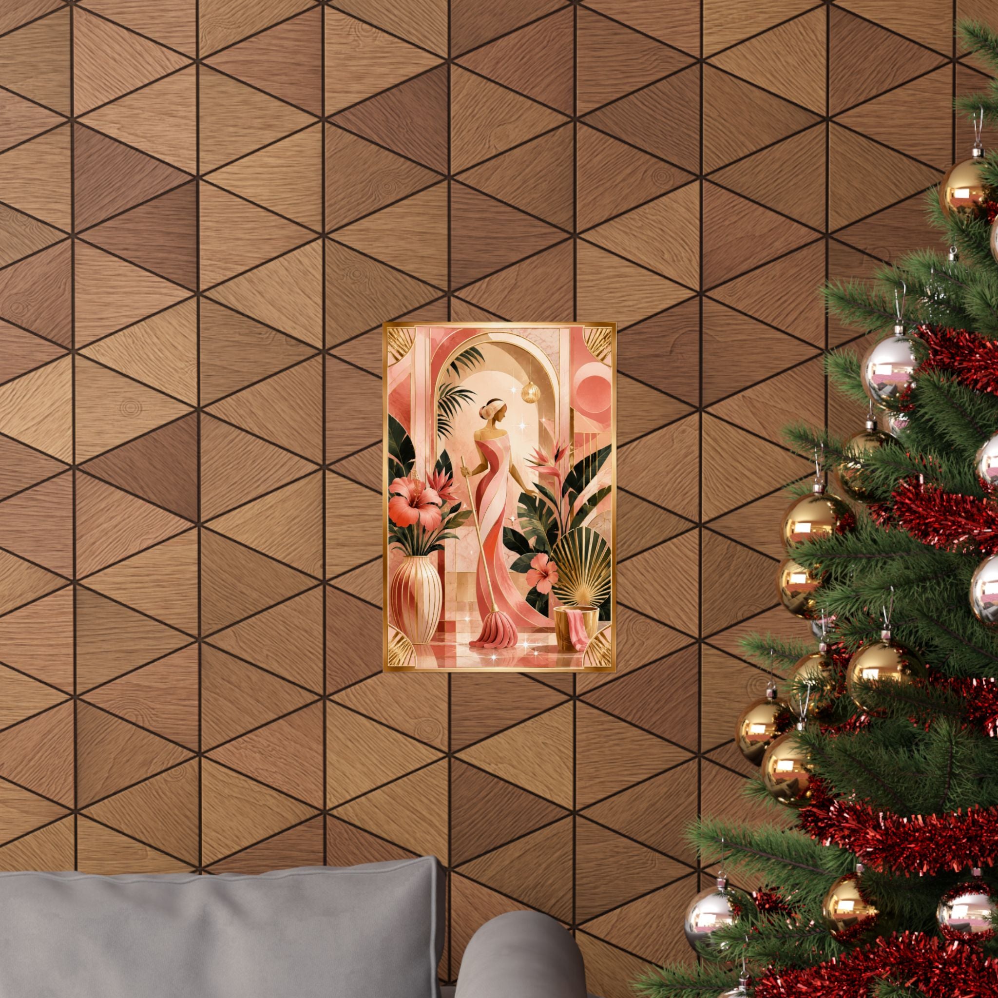 Neo Deco Blush Cleaning Muse Poster
