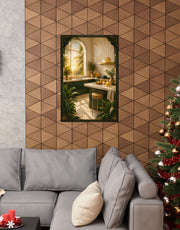 Neo Deco Golden Tropical Kitchen Poster