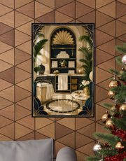 Neo Deco Hotel Laundry Shelf Poster