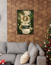 Neo Deco Tropical Bathroom Poster