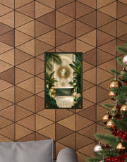 Neo Deco Tropical Bathroom Poster