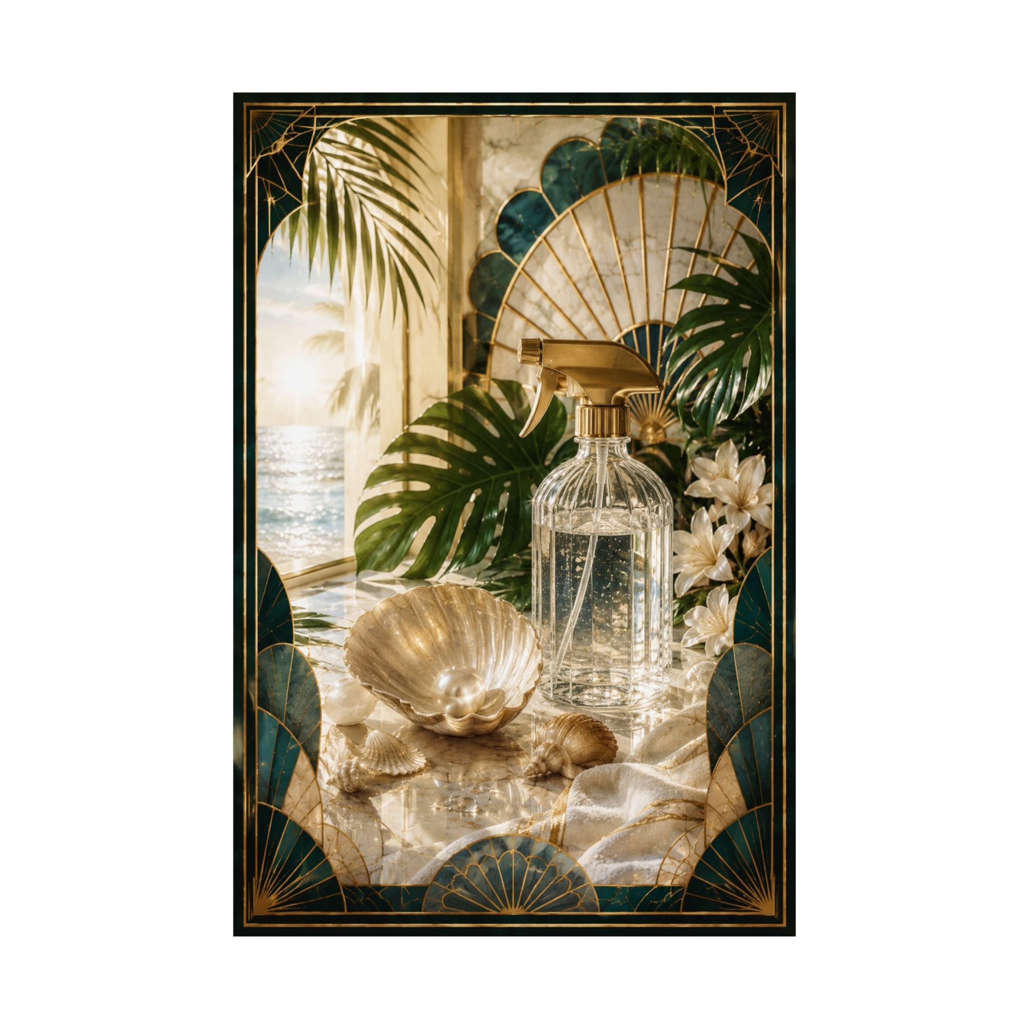 Neo Deco Seashell Cleaning Spray Poster