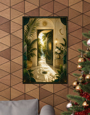 Neo Deco Lucky Tropical Entryway Poster