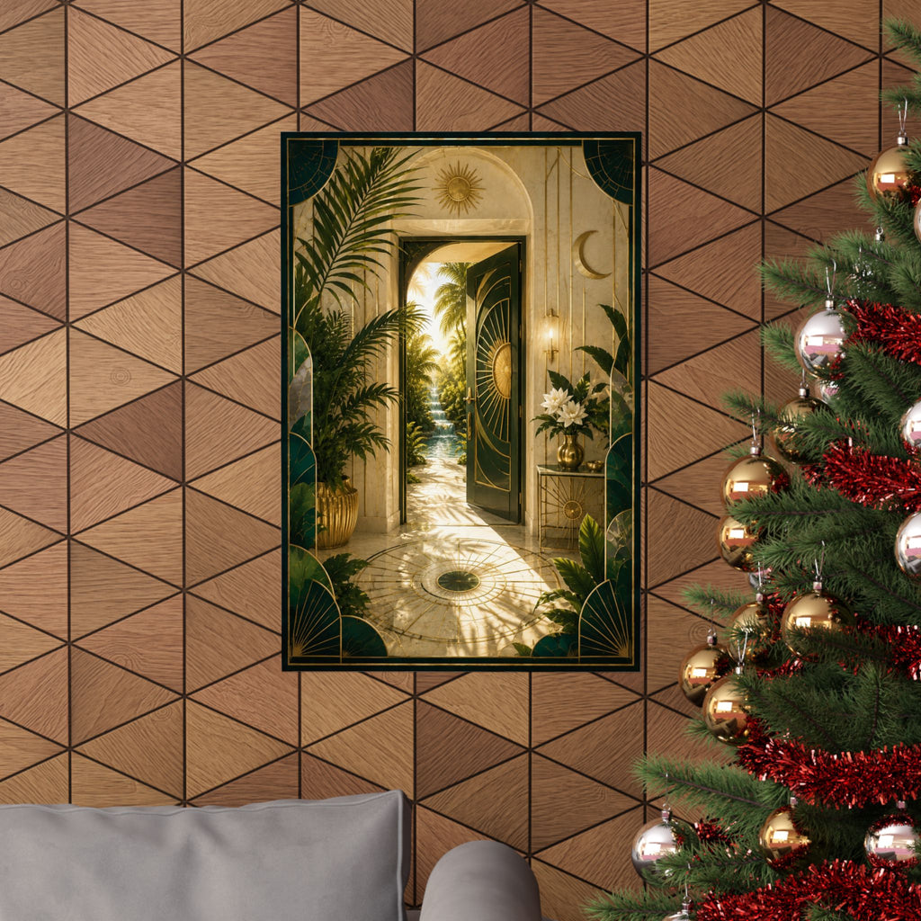 Neo Deco Lucky Tropical Entryway Poster