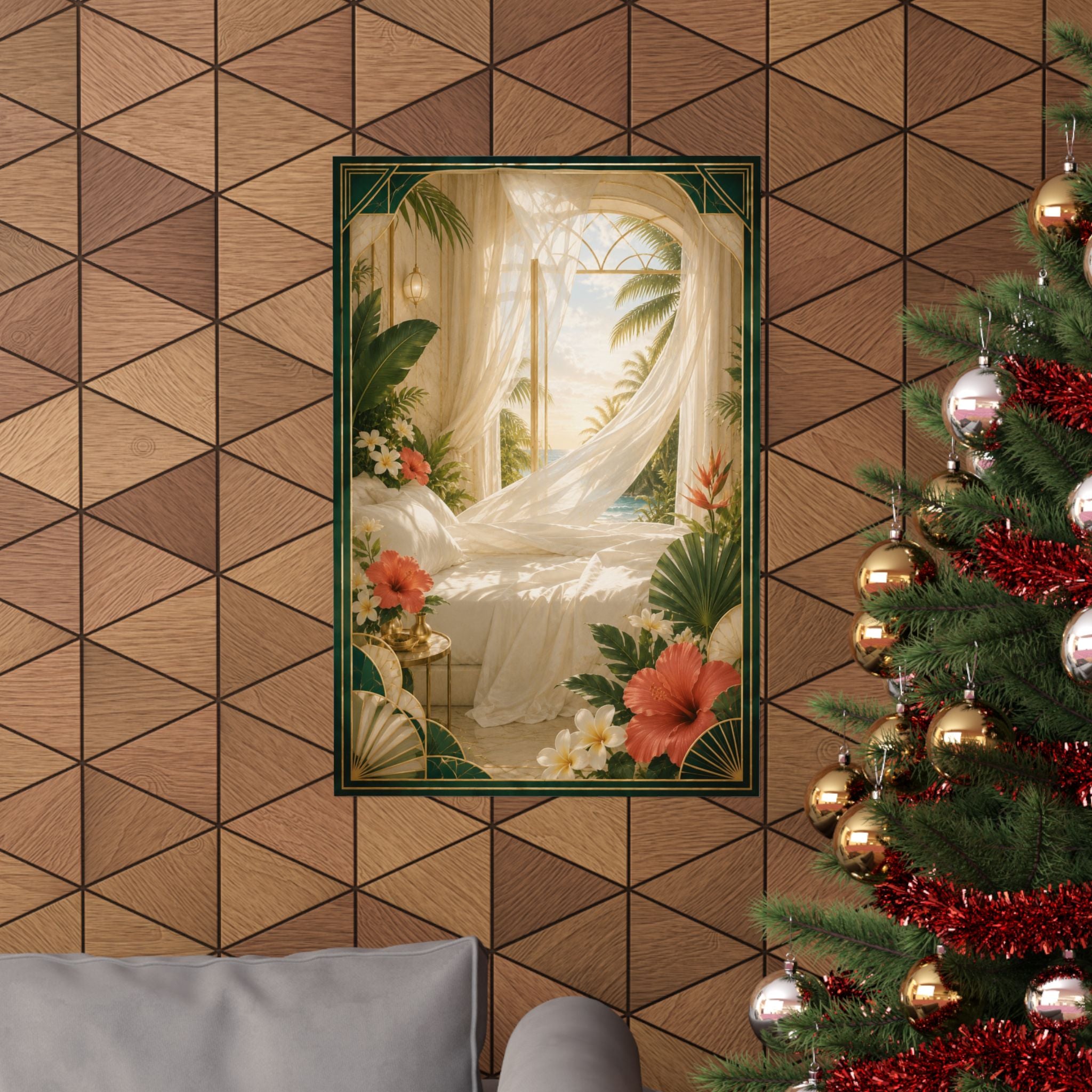 Neo Deco Tropical Breeze Bedroom Poster