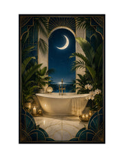 Neo Deco Moonlit Bath Poster