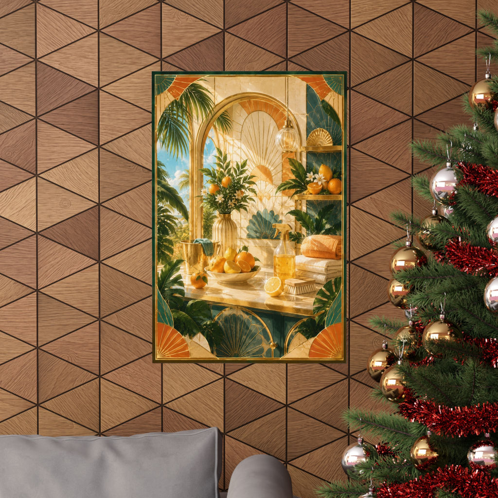 Neo Deco Citrus Cleaning Ritual Poster
