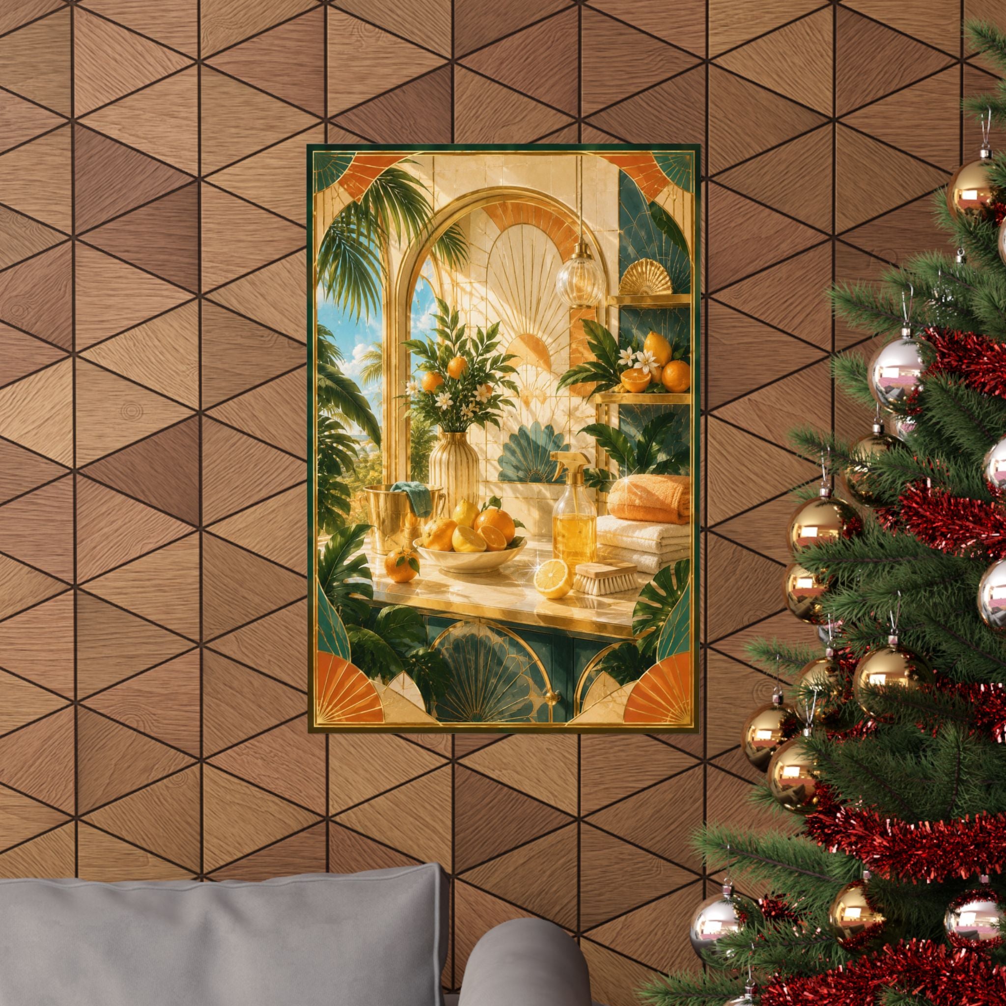 Neo Deco Citrus Cleaning Ritual Poster