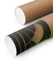 Neo Deco Golden Tropical Kitchen Poster
