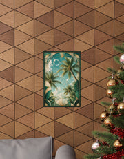 Neo Deco Palm Bubble Sky Poster