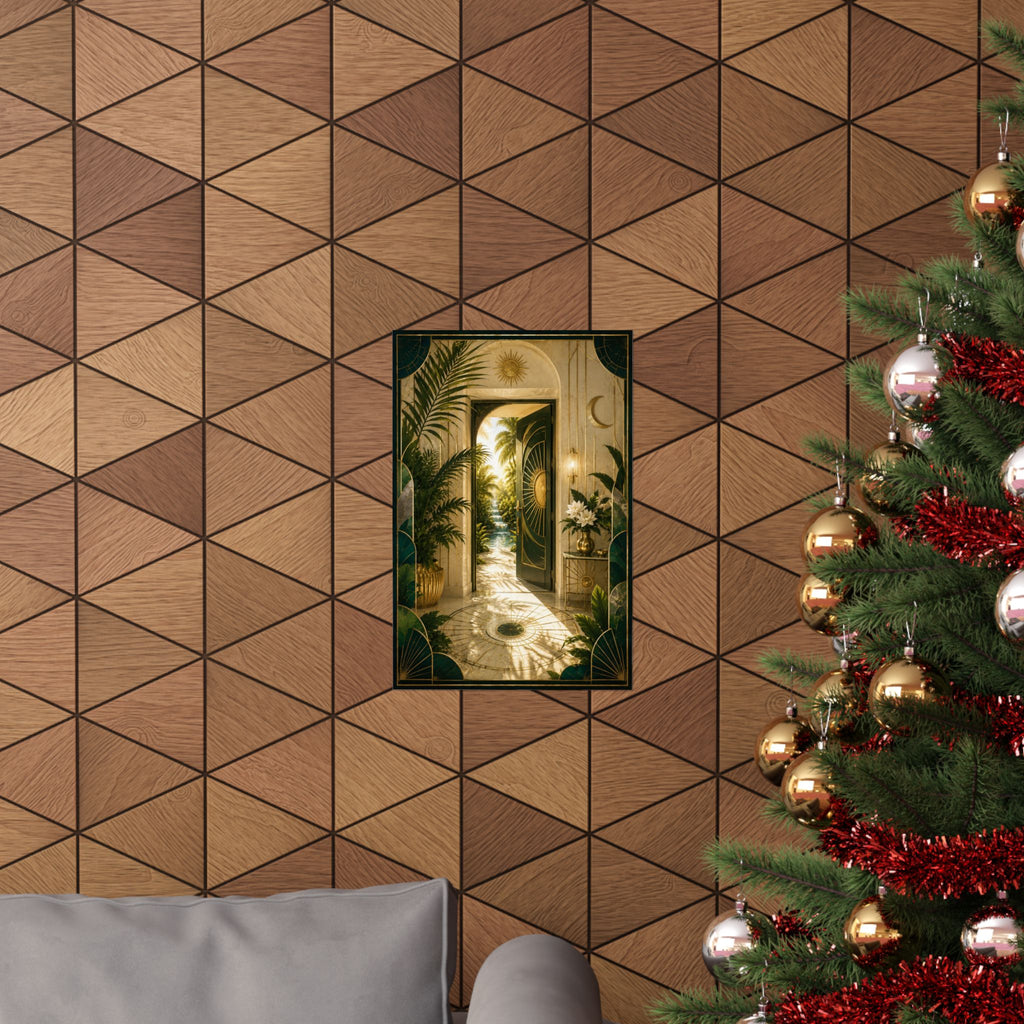 Neo Deco Lucky Tropical Entryway Poster