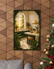 Neo Deco Golden Tropical Kitchen Poster