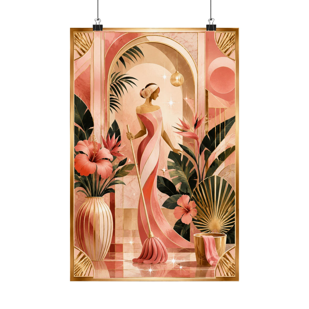 Neo Deco Blush Cleaning Muse Poster