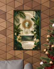 Neo Deco Tropical Bathroom Poster