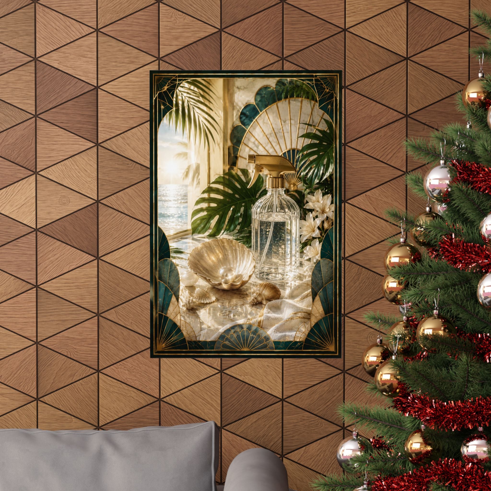 Neo Deco Seashell Cleaning Spray Poster
