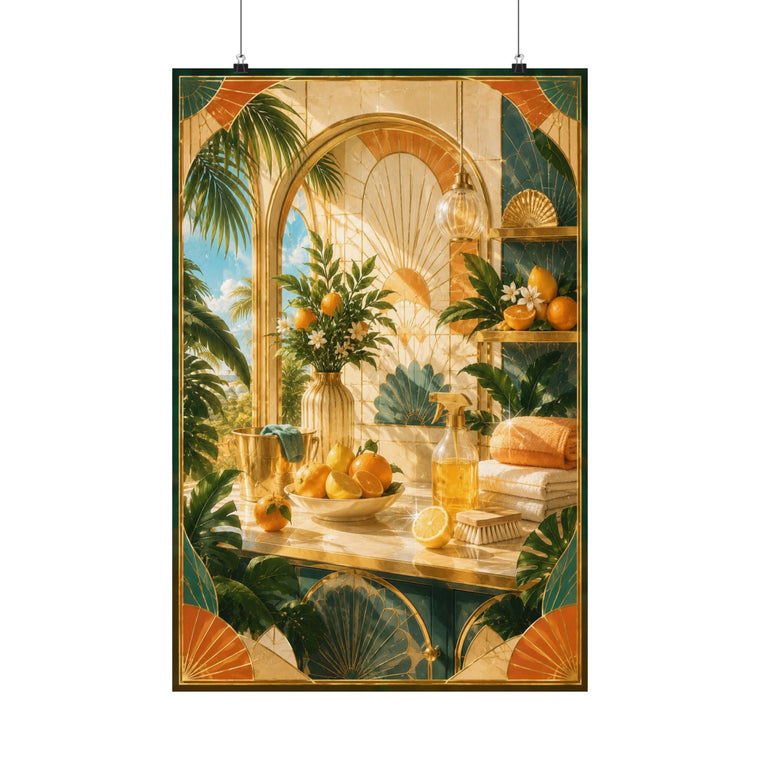 Neo Deco Citrus Cleaning Ritual Poster