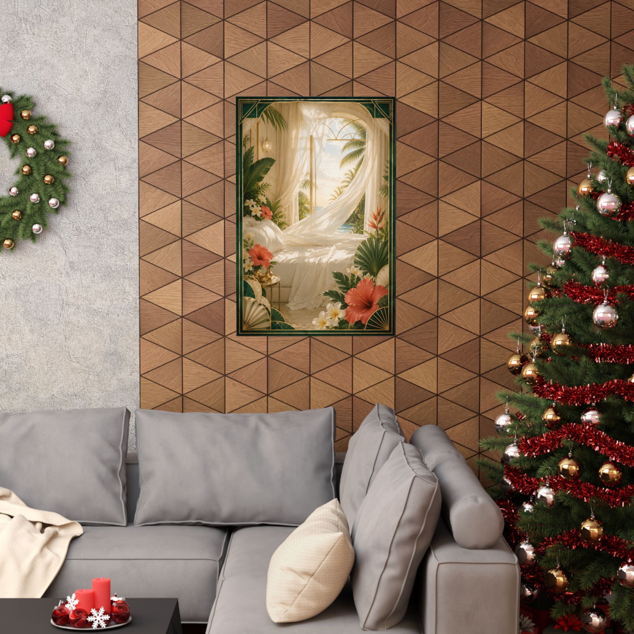 Neo Deco Tropical Breeze Bedroom Poster
